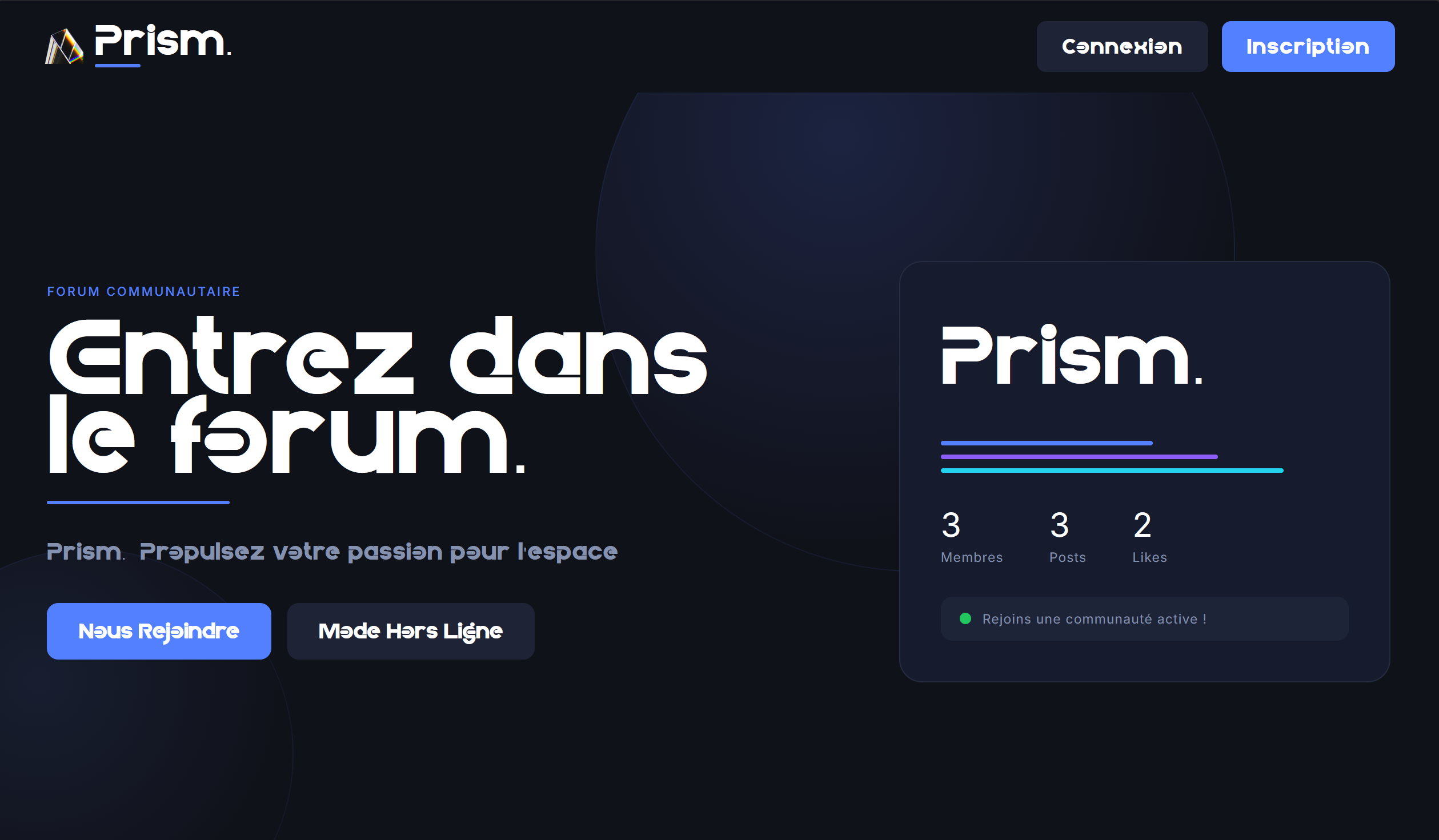 Prism — Landing page